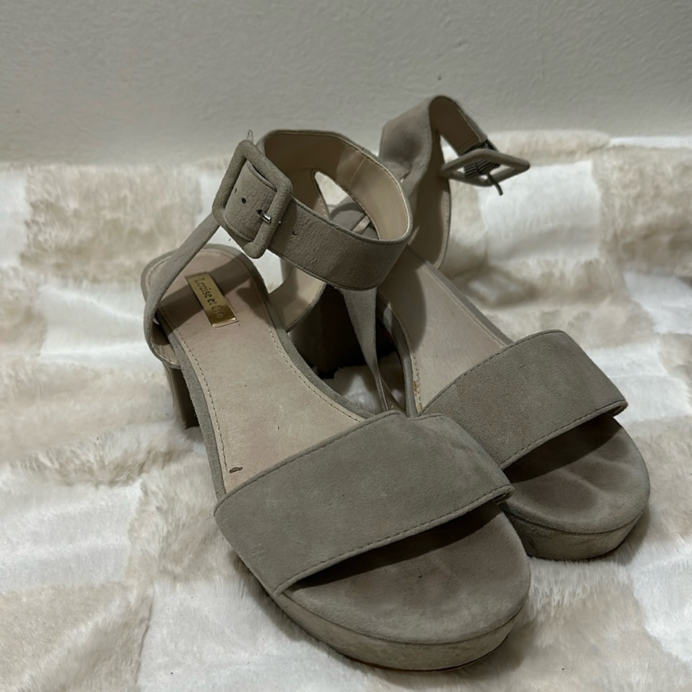 Gray suede Louise eat Cie heels